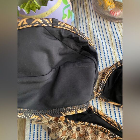 Zimmermann Tali Mesh Ruffle Bikini Swim Two-piece Brown Paisley Floral Sz 6 NWT - Picture 10 of 16